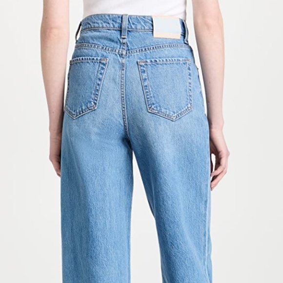 NWT MOTHER Snacks! The Pleated Fun Dip Puddle Jeans - Picture 5 of 13